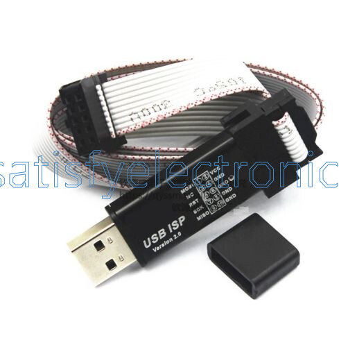 Mini USBISP USBASP Programmer Aluminum for 51 ATMEL AVR WIN7 64