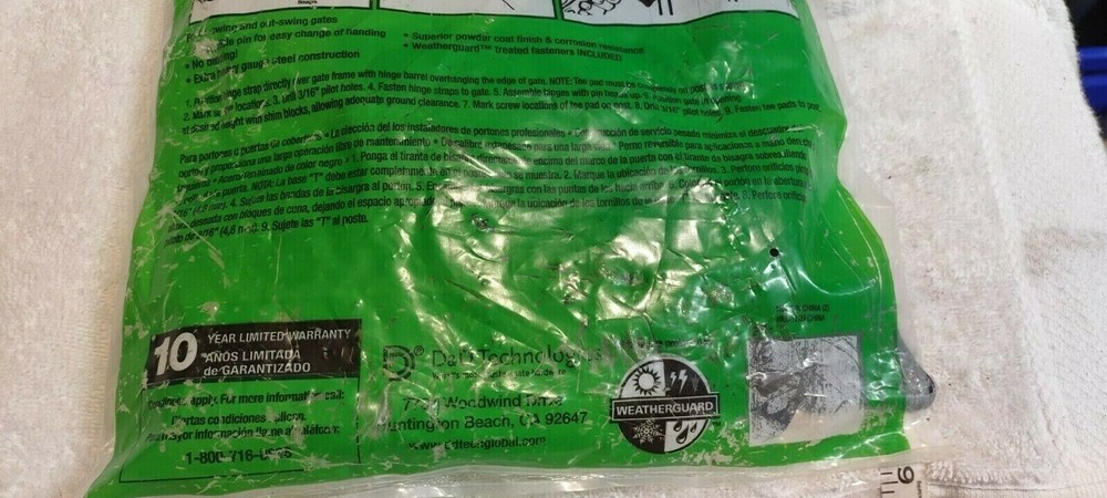 GATE HINGE 10" T-Hinge Non Self-Closing D & D Technologies Heavy Duty