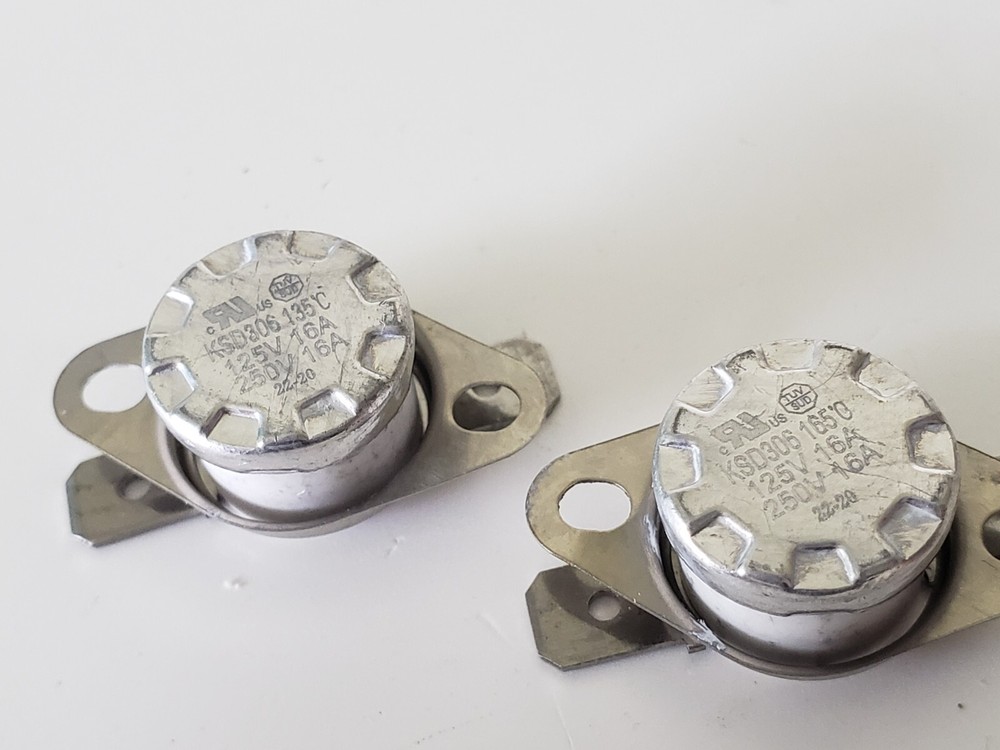 Lot of 2 Universal KSD306 Water Heater Thermostat 135°C & 165°C 16A 250V PART