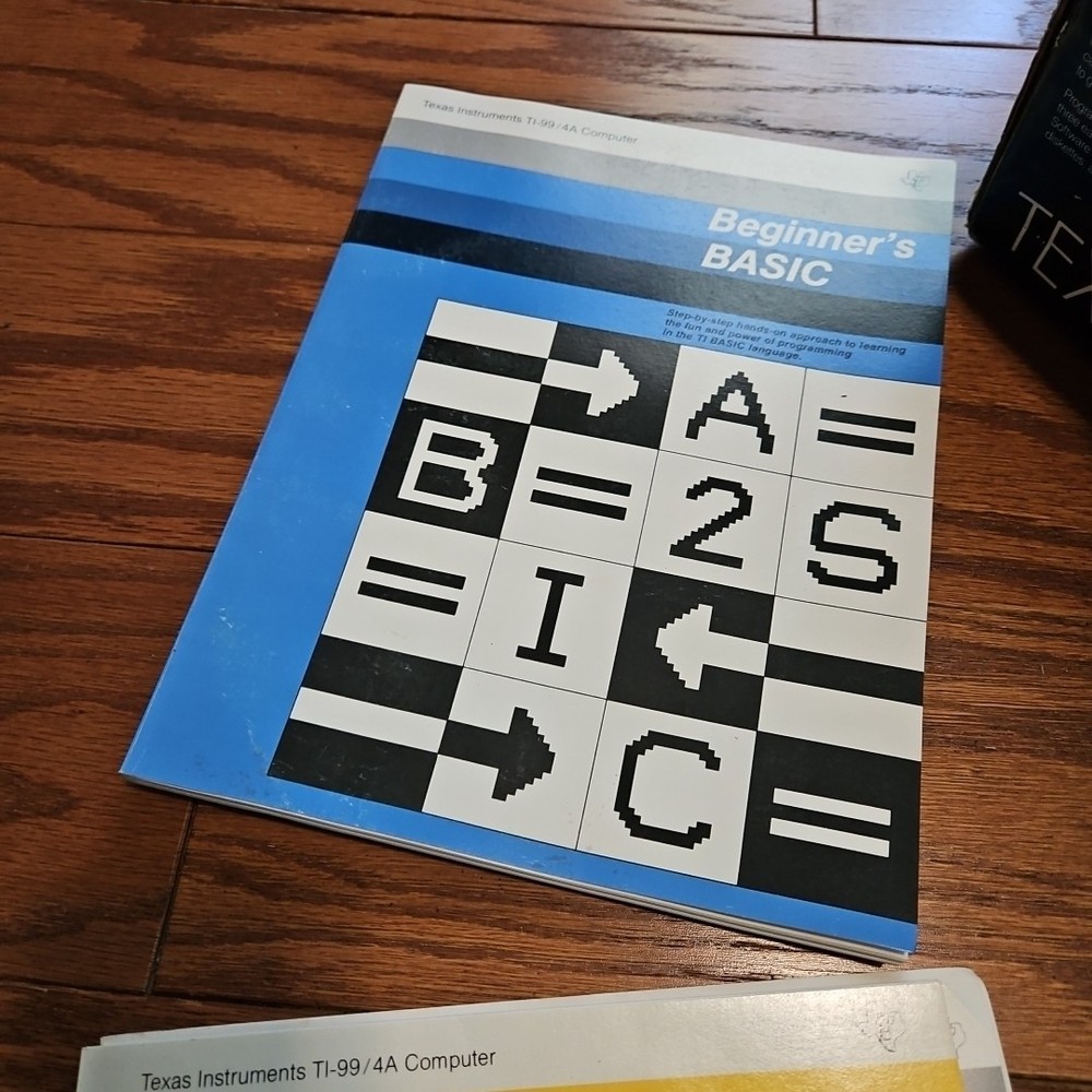 Texas Instruments Ti-99/4a Home Computer Console In Box With Cords Books