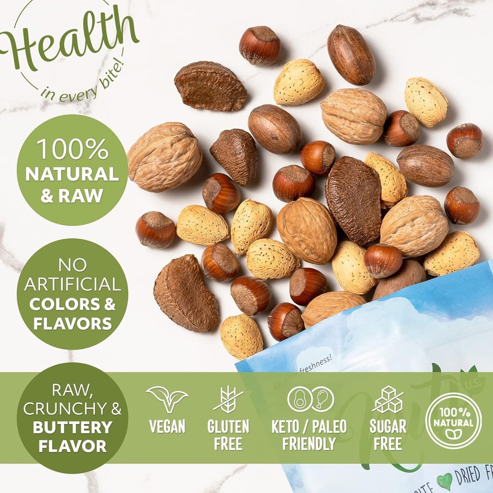 NUTS U.S. – Mixed Nuts In Shell (Almonds, Walnuts, 2 Pound (Pack of 1)