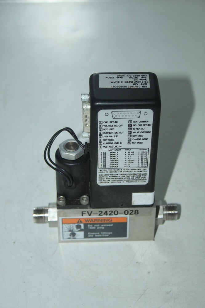 BROOKS INSTRUMENT 5850IA1BL312BEA MASS FLOW CONTROLLER 8 SLPM