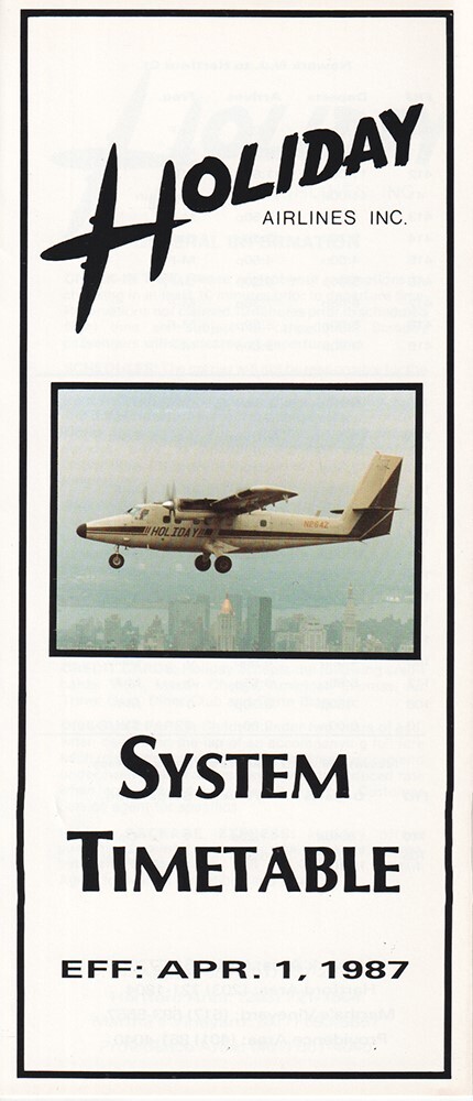 Holiday Airlines timetable 1987/04/01
