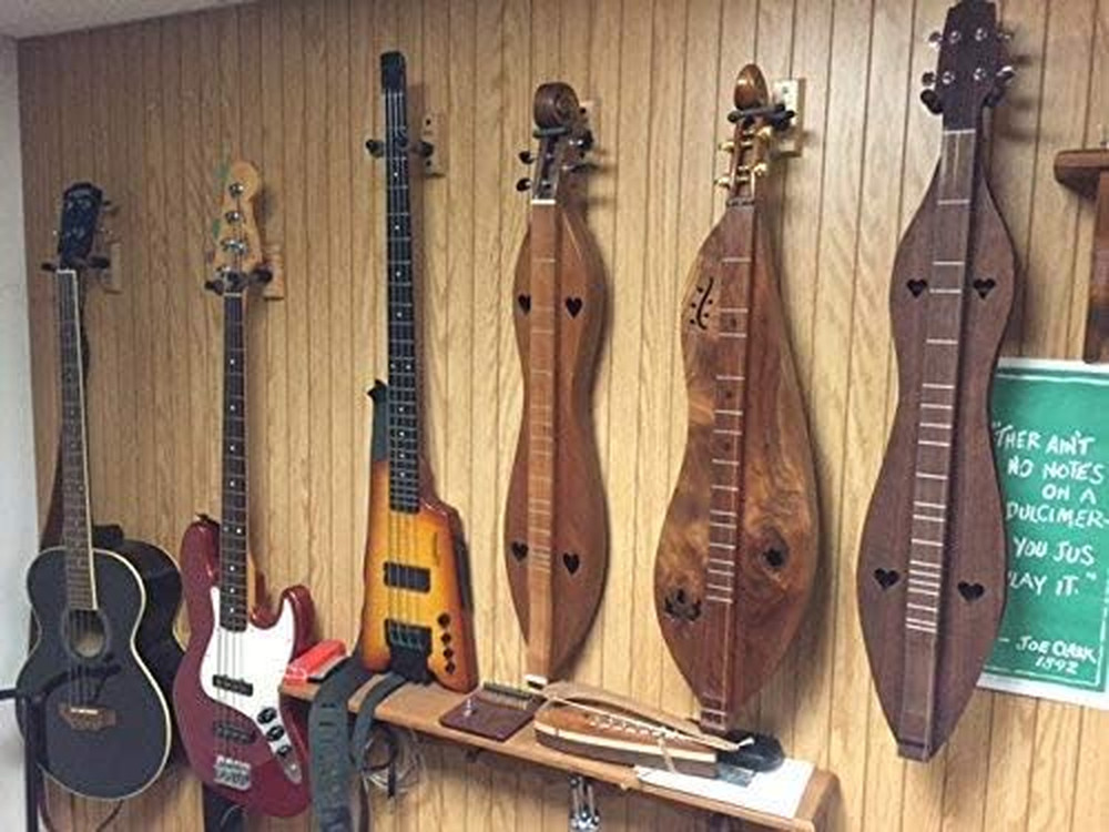 Dulcimer Hanger Wall Mount Hanger by  CC01D-O Solid Oak Hardwood Block
