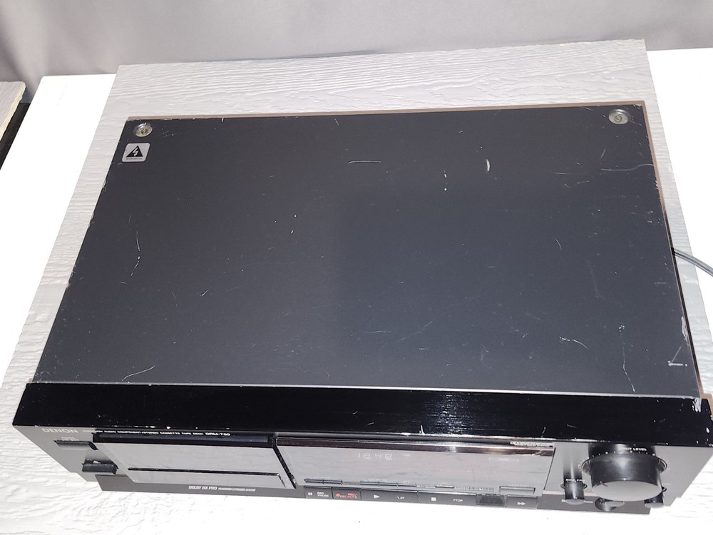 Denon DRM-700 Stereo Cassette Deck - *MISSING REWIND BUTTON, but WORKS NICELY