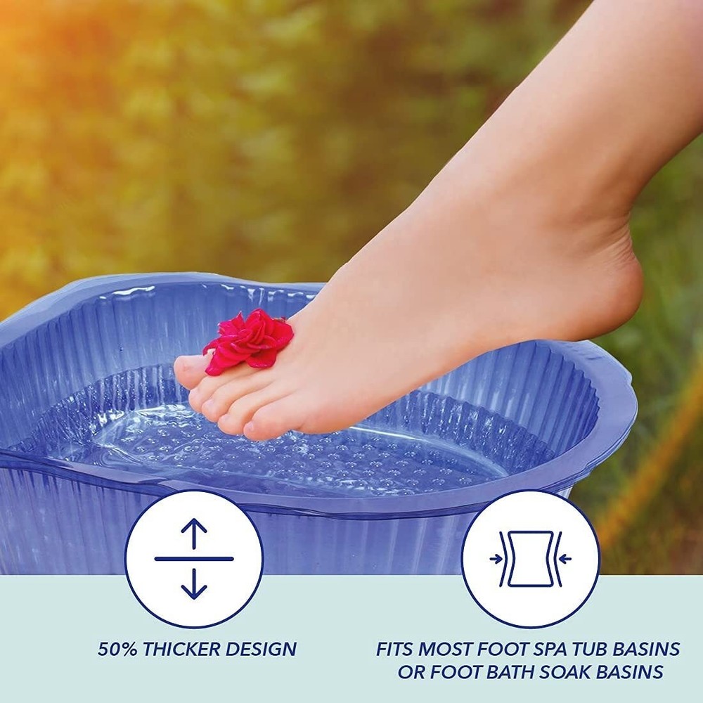 Universal Pedi Bath Liners 50% THICKER Fit Footsie Bath Disposable 100-Count