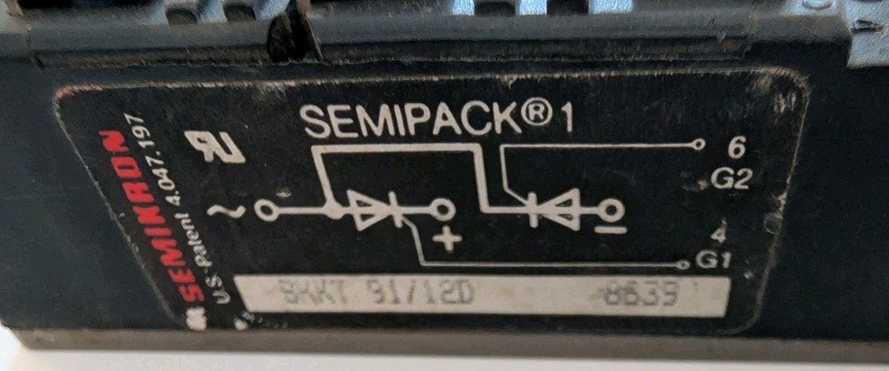 Semikron SKKT 91/12D Thyristor Block