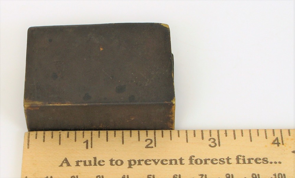 ANTIQUE BEAUTIFUL BRONZE NAPOLEON BRASS PROFILE MATCH SAFE MATCHES NICE !