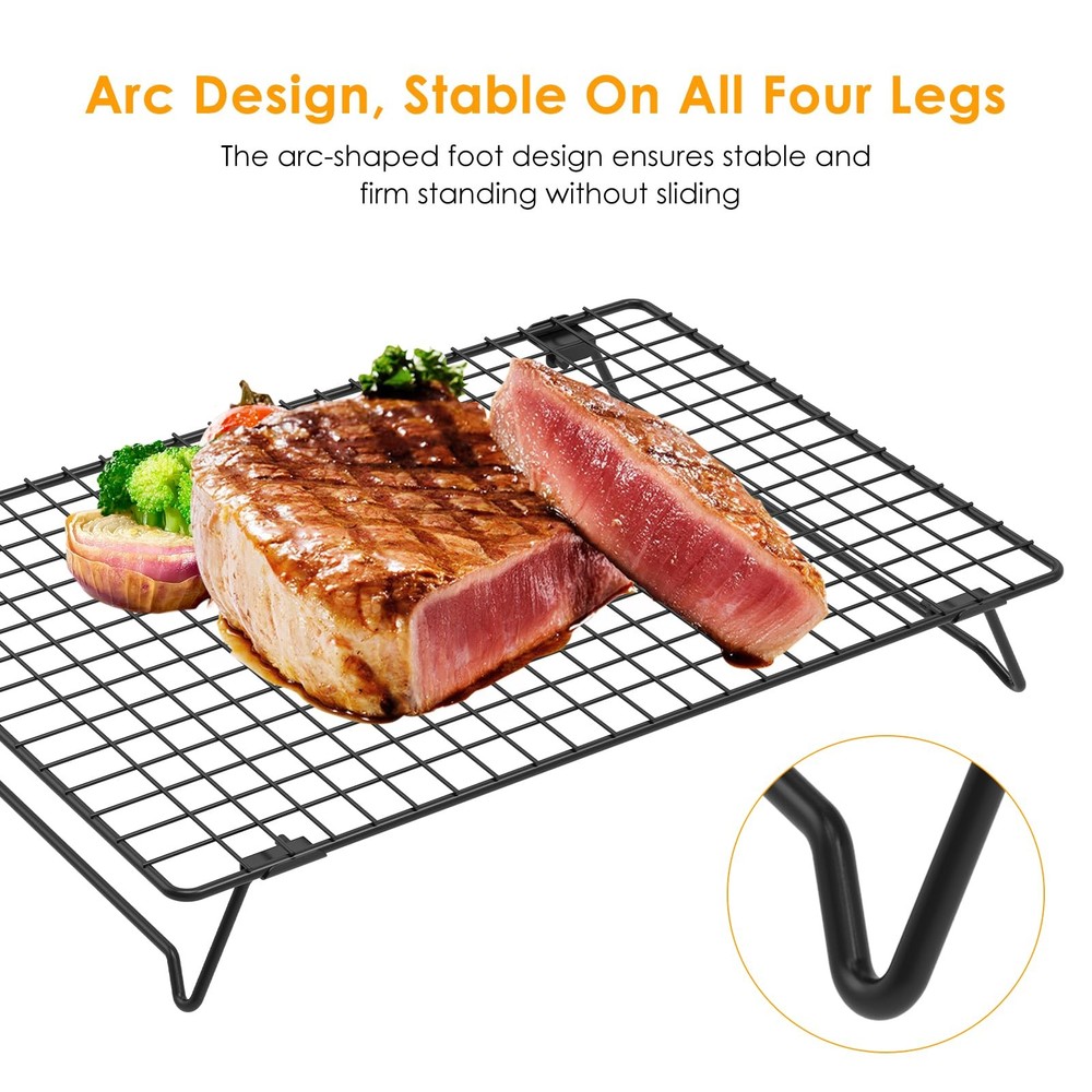 2 Pack Cooling Racks for Cooking and Baking, 13.4 x 9.4 Inch 2-Tier Stackable...