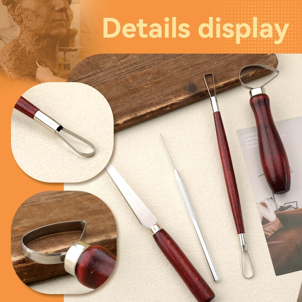 Pottery Tools Kit, Clay Tools Set, Ceramic Tool Kit, Pottery Tools and Suppli...