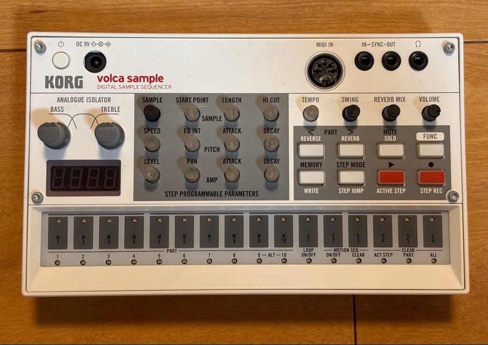 KORG volca sample Digital Sampler Compact Step Sequencer With Box Cable Manual