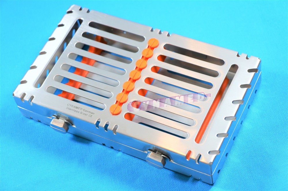 2PCS STERILIZATION TRAYS FOR 7 INSTRUMENTS DETACHABLE PREMIUM GERMAN WITH BUTTON