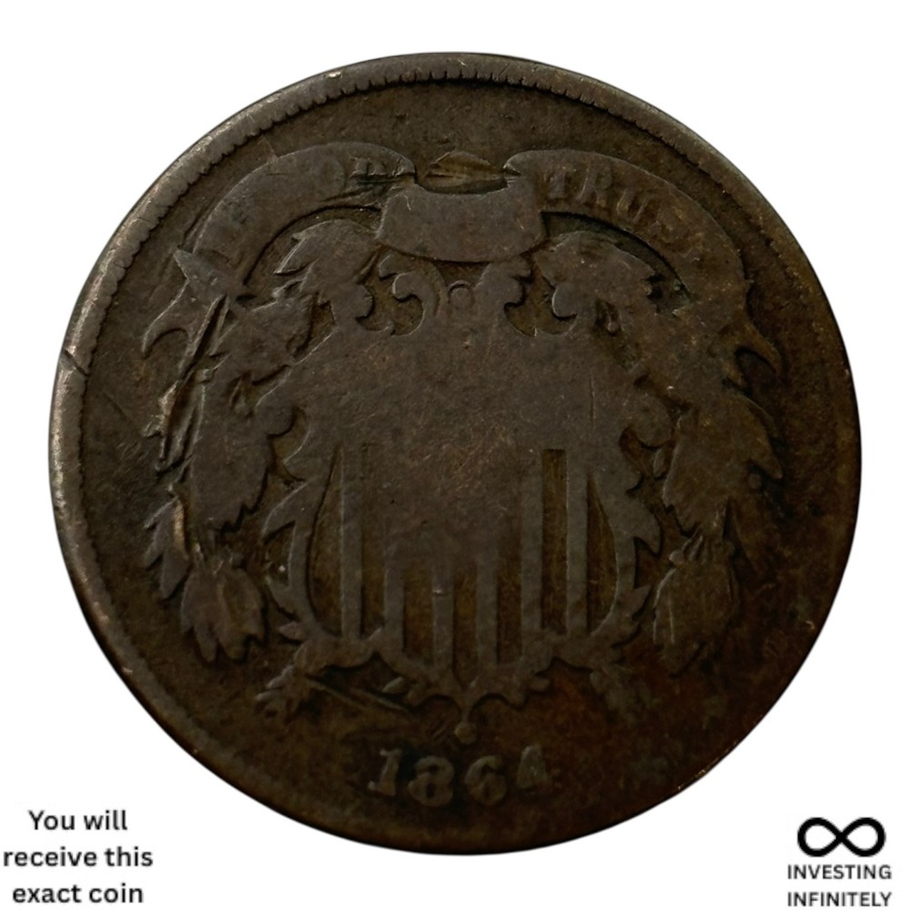 1864 2 Cent Piece X-1292