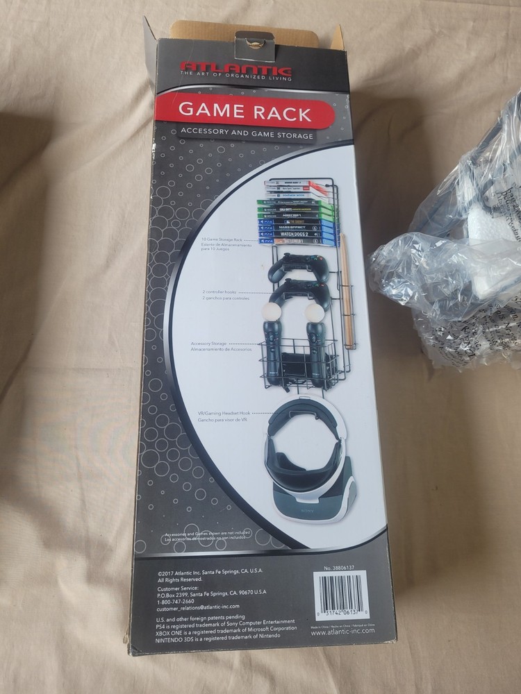 Atlantic Wall Mount Game Rack accessory and game storage