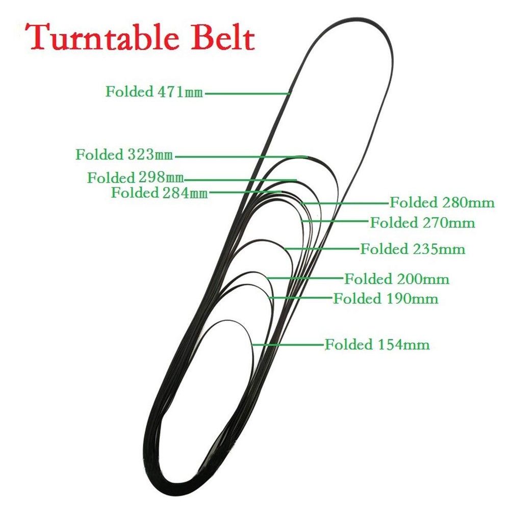11pcs Turntable Belt Different Specifications Rubber Belt Replace Turntable P...