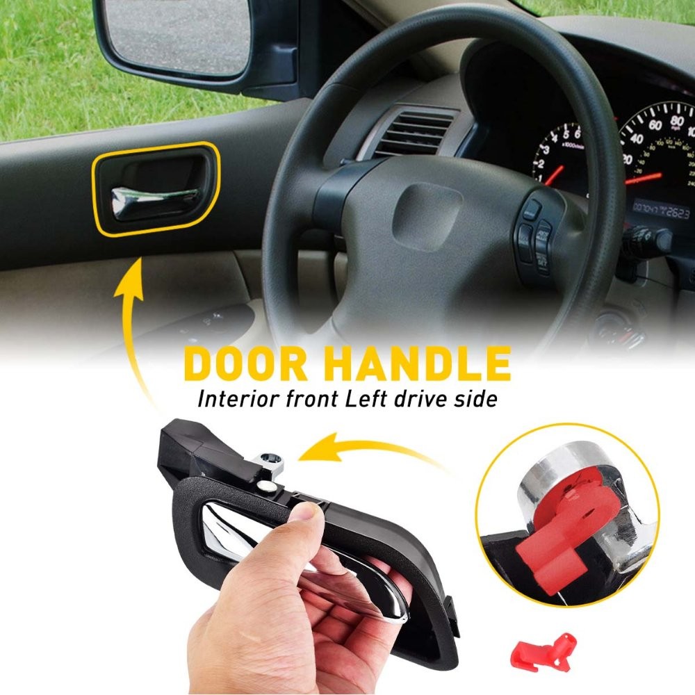 Interior Door Handle Fit For 2003-07 Honda Accord Front Driver Left Side Plastic