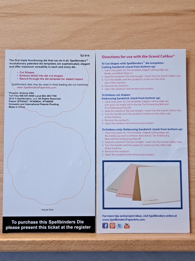112 Spellbinders Shapeabilities Medallion One Die Cut Emboss Stencil