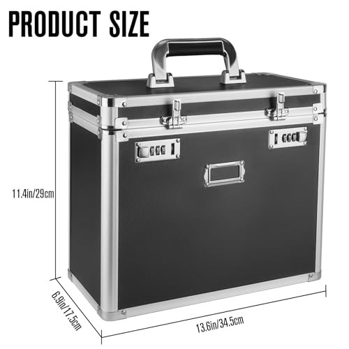 File Organizer Storage Box, Portable Locking Storage Totes - Storage Box with