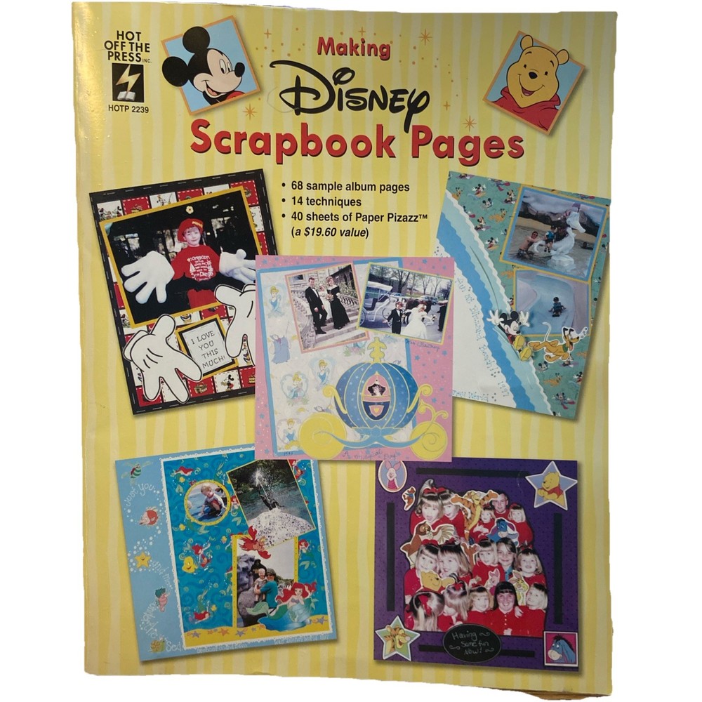 Making DISNEY SCRAPBOOK Pages Guidebook 40 Sheets 68 Sample Pages Techniques NEW