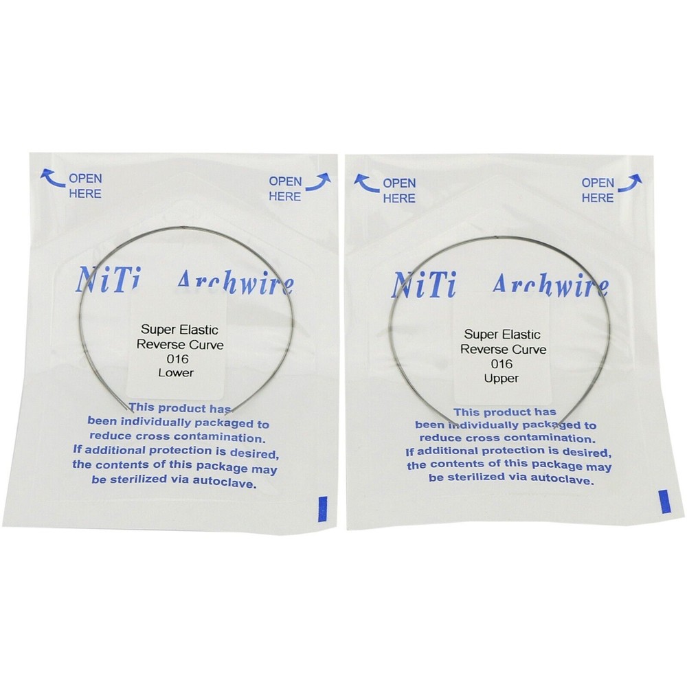 Dental Reverse Curve Arch Wire Niti Super Elastic Round/Rectangular True Form