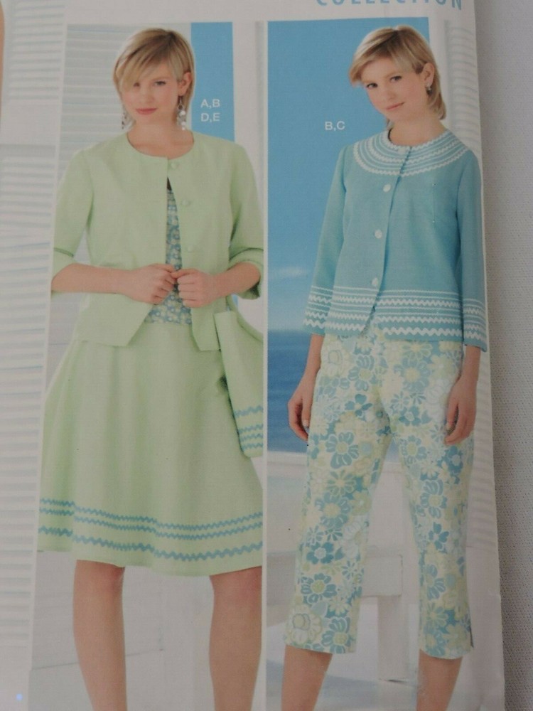 Simplicity Sewing Pattern 0557 Threads Collection Top Jacket Skirt Capris Pants