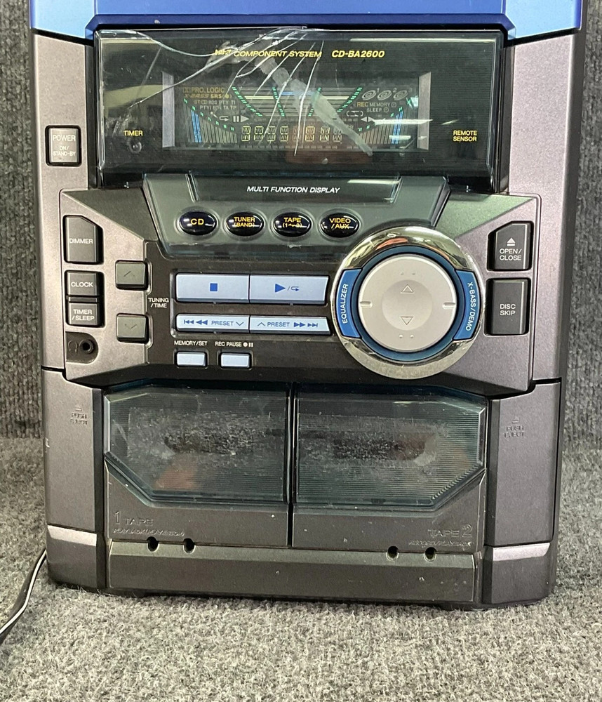 Sharp CD-BA2600 Best Mini Component AM / FM System 3-Disc Changer + Dual Cassett