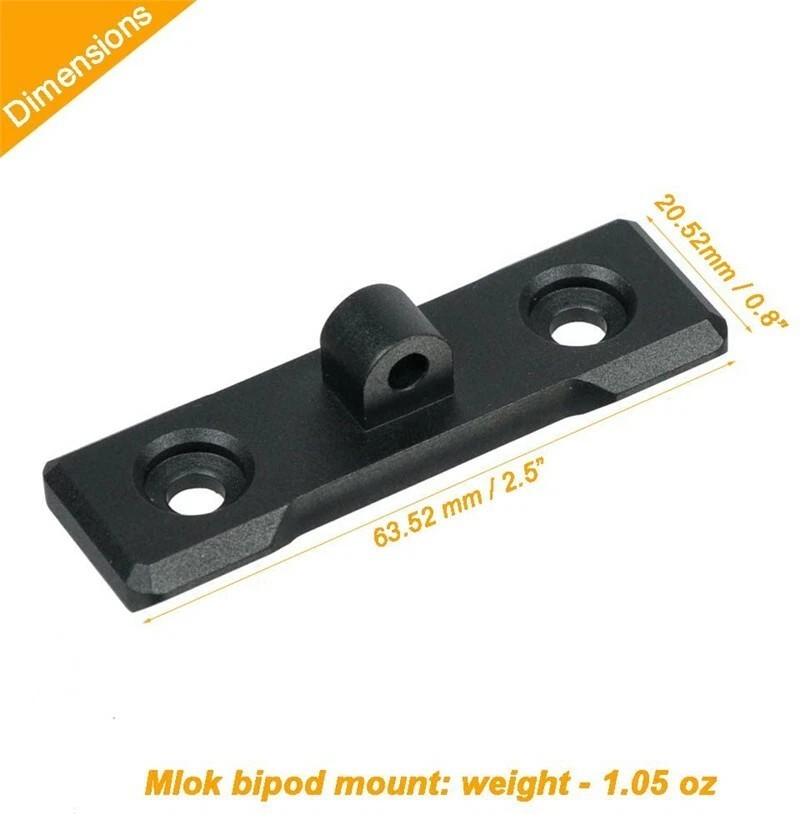 M-Lok Sling Stud / Bipod Adapter for Harris tyle Sling Stud Low Profile