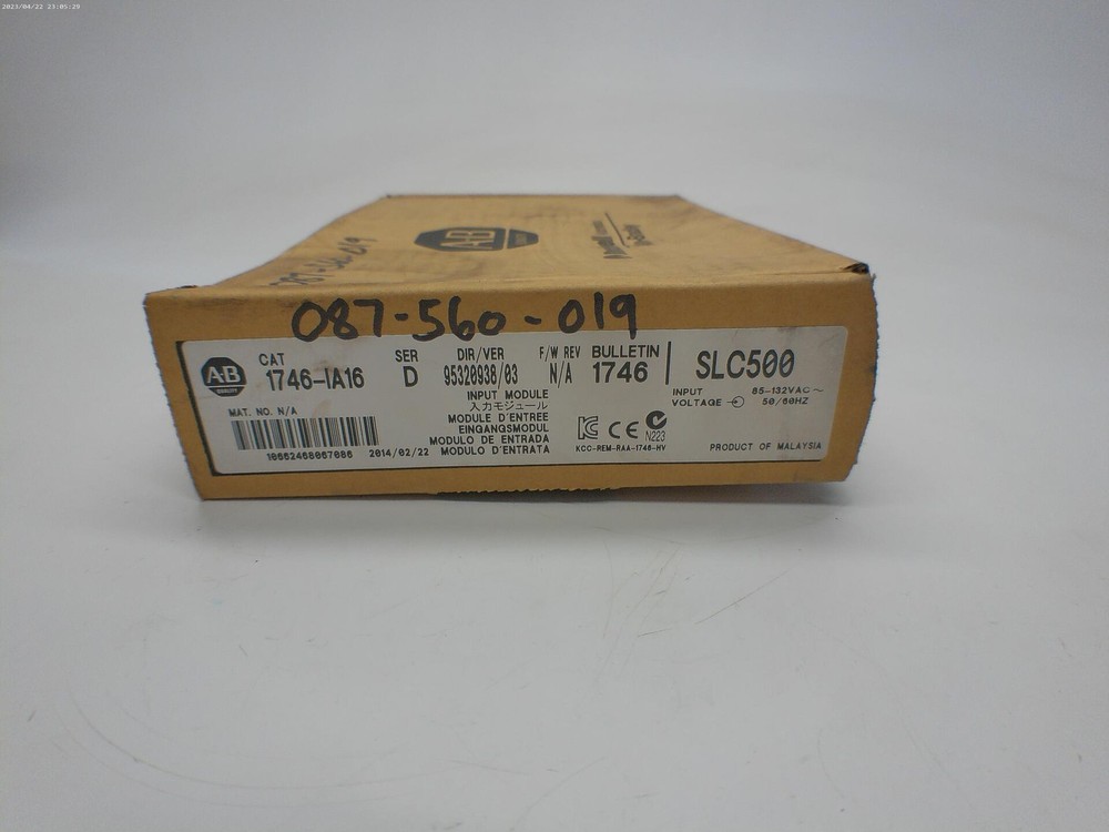 ALLEN BRADLEY 1746-IA16 SER.D INPUT MODULE NSMP