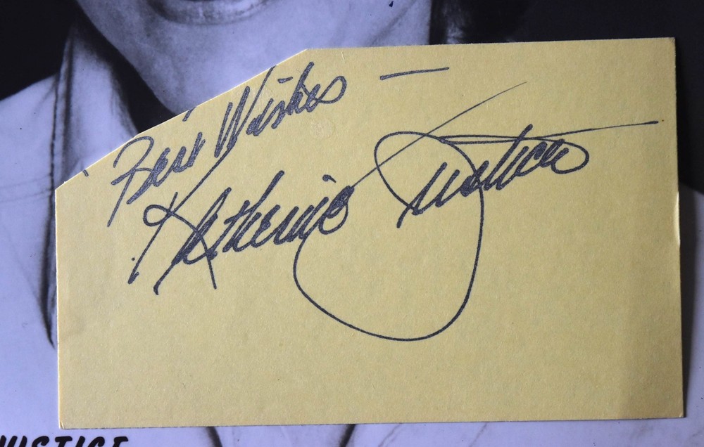 Katherine Justice Hand Signed Card