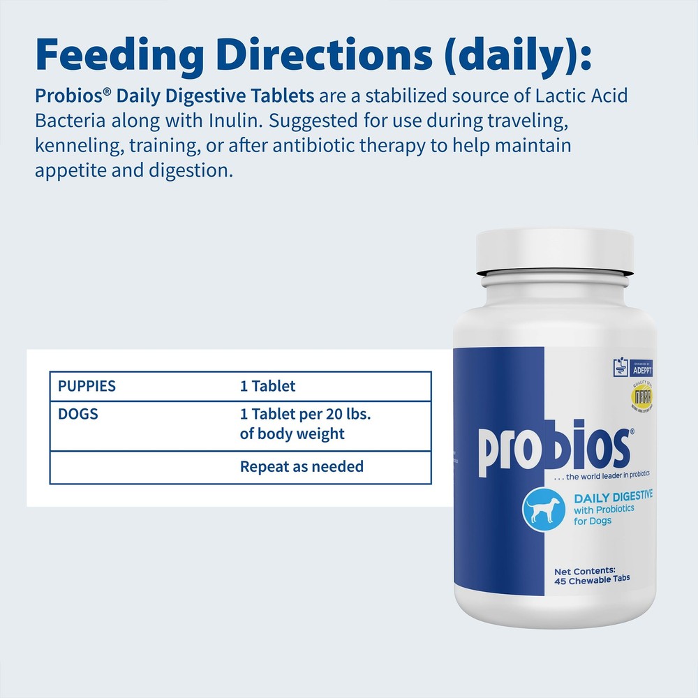 Vet Plus 45 Count Probios Digestive Dog Tablet