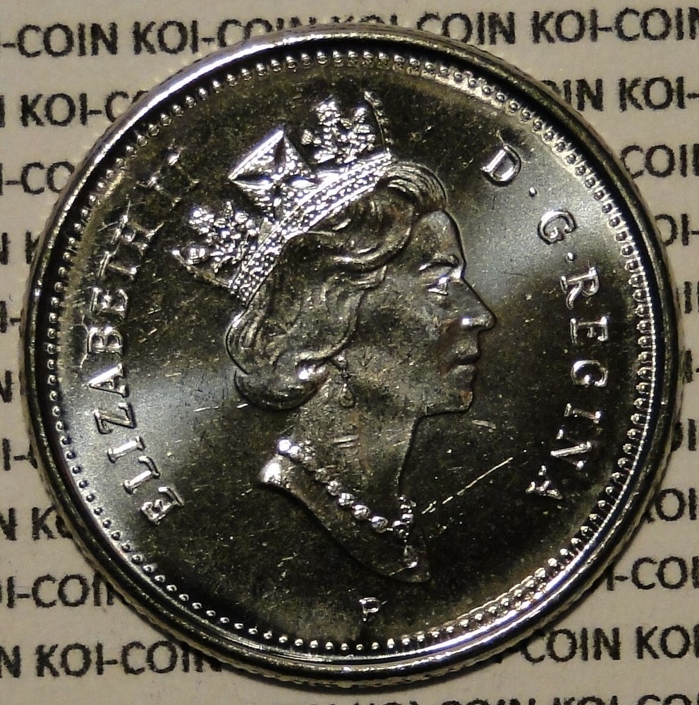BU UNC Canada 2001 "P" quarter 25 cent 25c