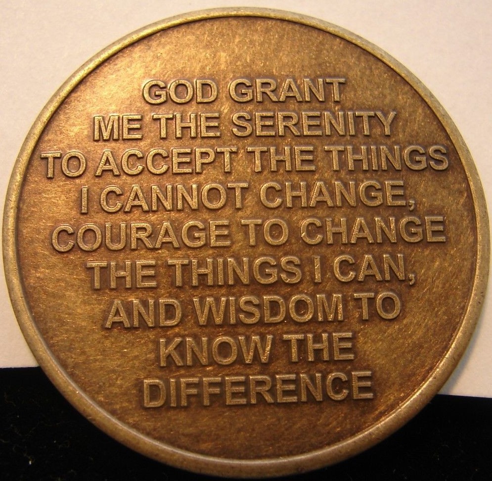 Alcoholics Anonymous AA 41 Year Bronze Medallion Token Chip