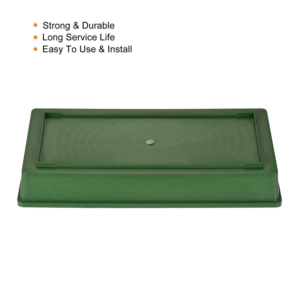 Plastic Bowl Design 11" Flower Base Composition, Green 2pcs