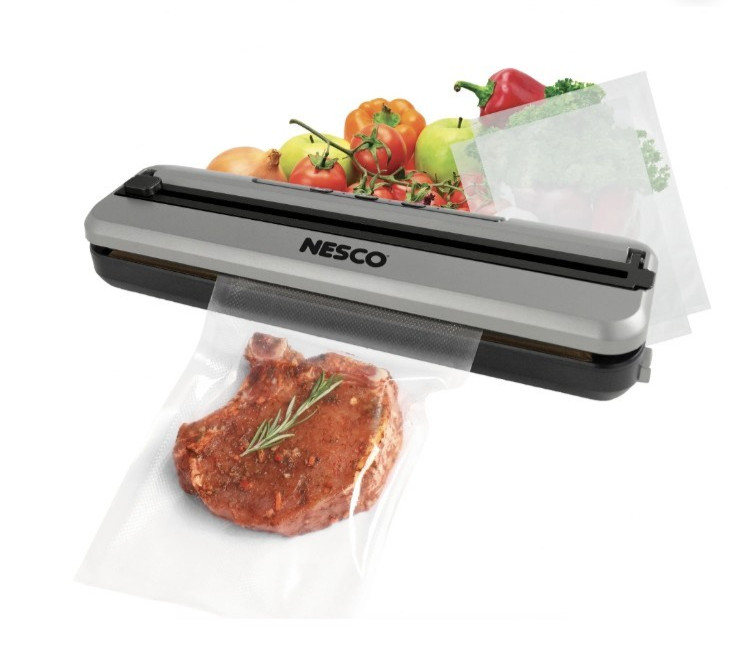 Nesco Space-Saving Vacuum Sealer Machine, Automatic One-Touch Food Sealer...