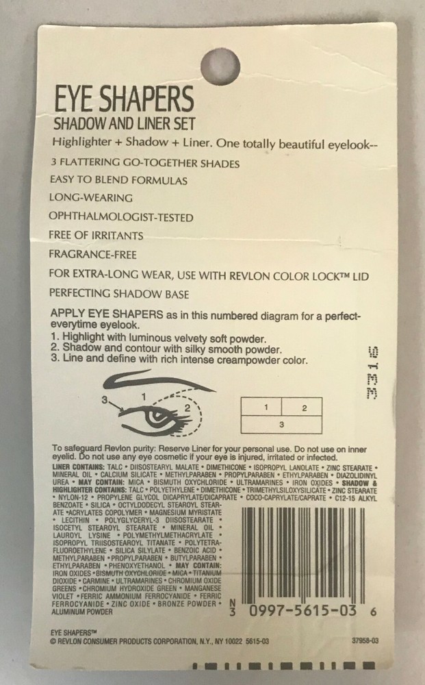6 Revlon Eye Shapers Shadow & Liner Set Poetic Plums