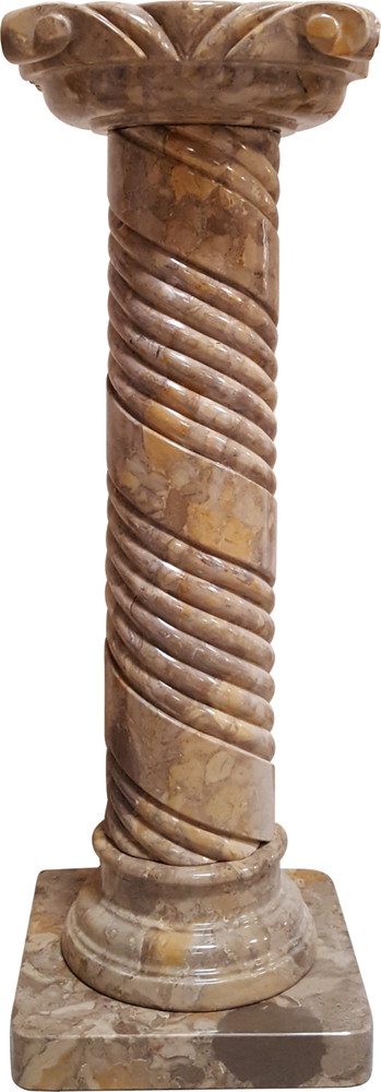 Solid Marble Pedestal Column Spiral 41" Tall. Pickup Only.