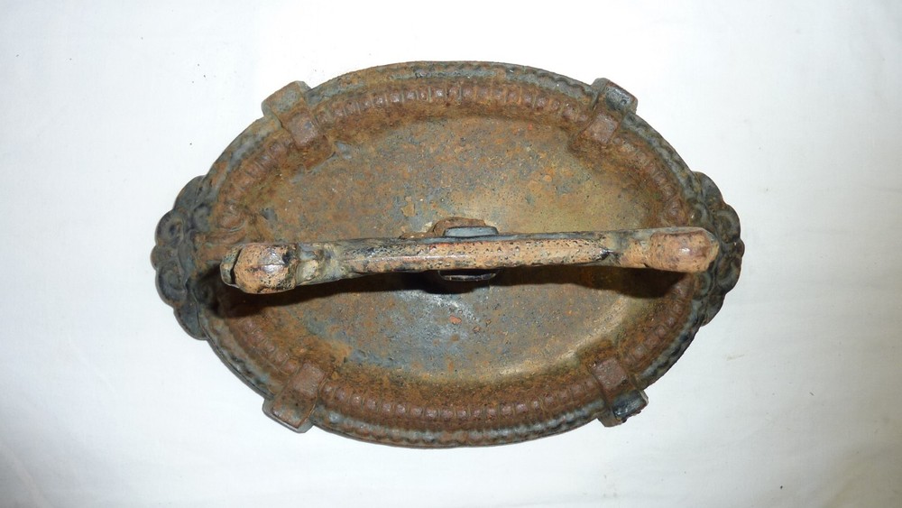 Original old antique Victorian Black cast iron boot scraper