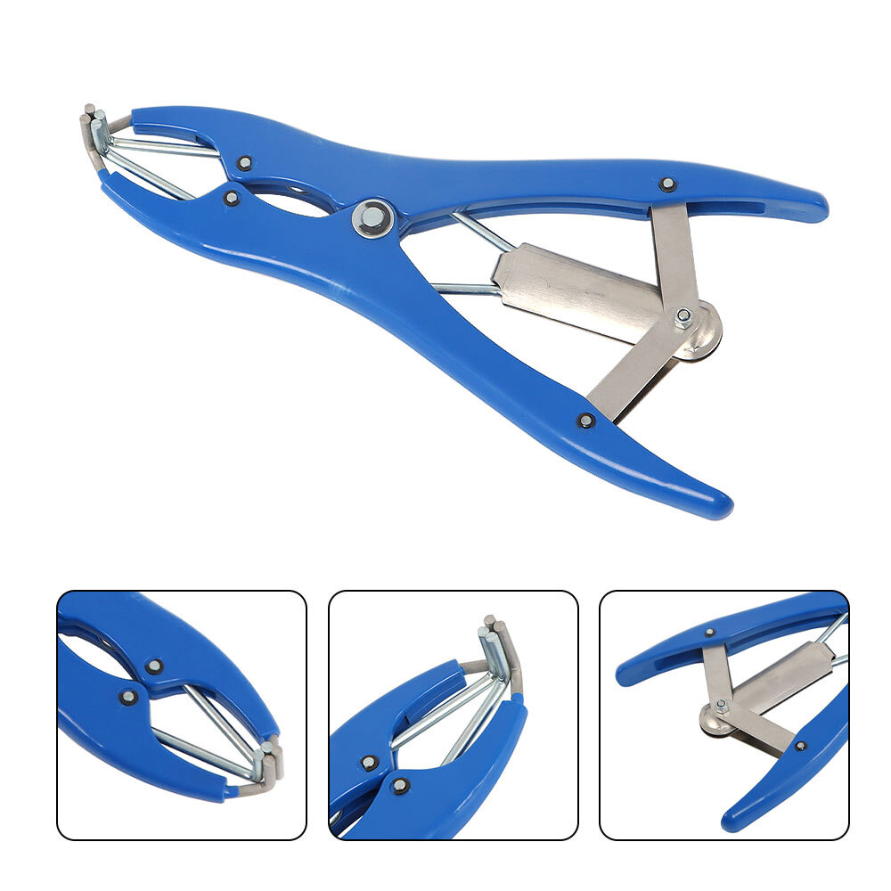 100 Rubber Rings & High-Quality Plastic Livestock Castration Elastrator Pliers