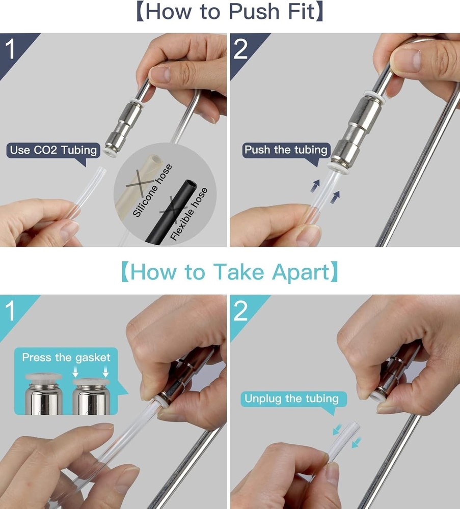 Stainless Steel Aquarium CO2 Diffuser Atomizer 35cm with Check Valve