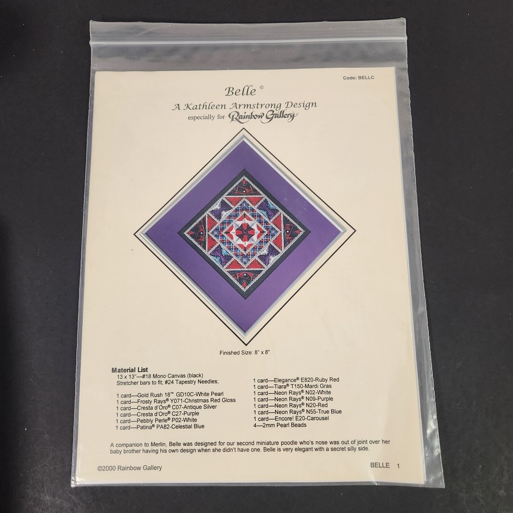 Kathleen Armstrong Design Belle Needlepoint Pattern Chart BELLC