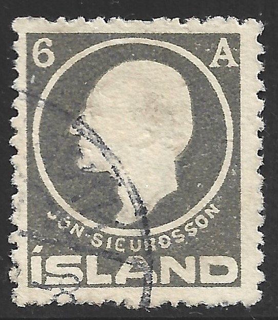 Iceland, Scott #89, 6a Jon Sigurdsson, Used