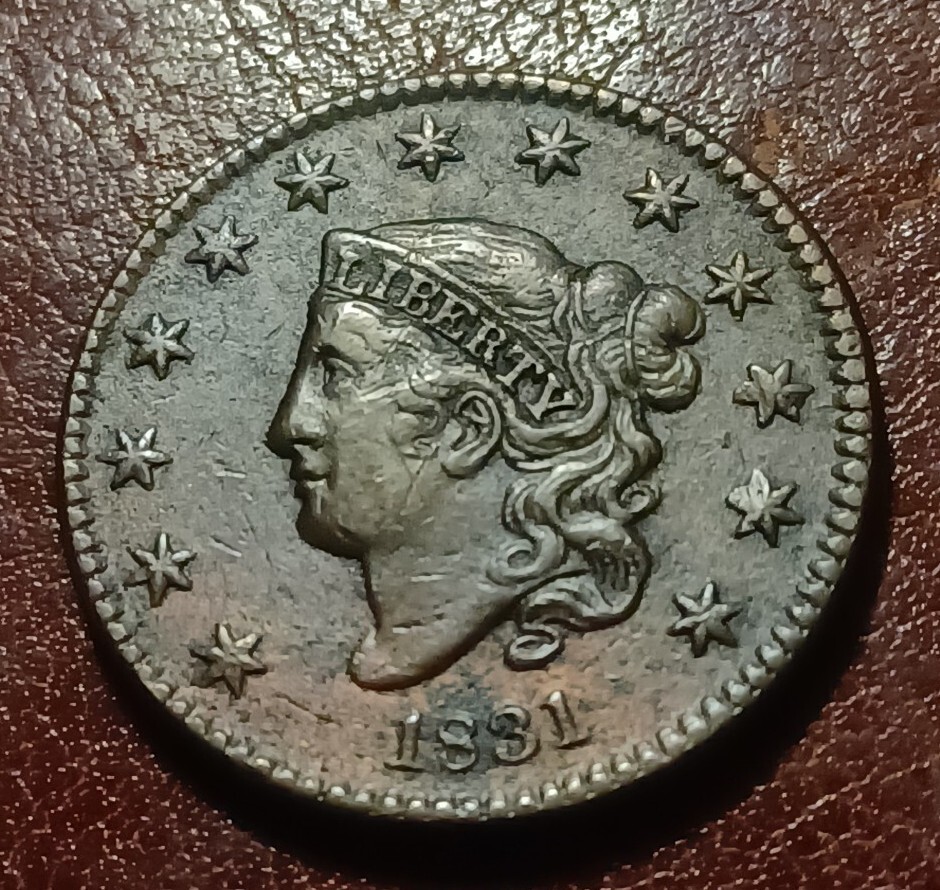 1831 coronet head large cent