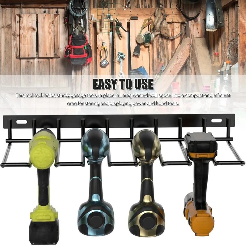 Hand Power Tool Organizer Rack Wall Mounted Floating Heavy Duty Drill Holder