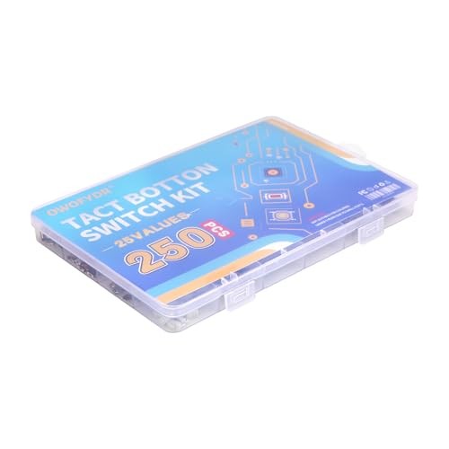 250Pcs Tactile Push Button Switch Kit, 25 Values SMD Micro 250 Pcs 25 Value