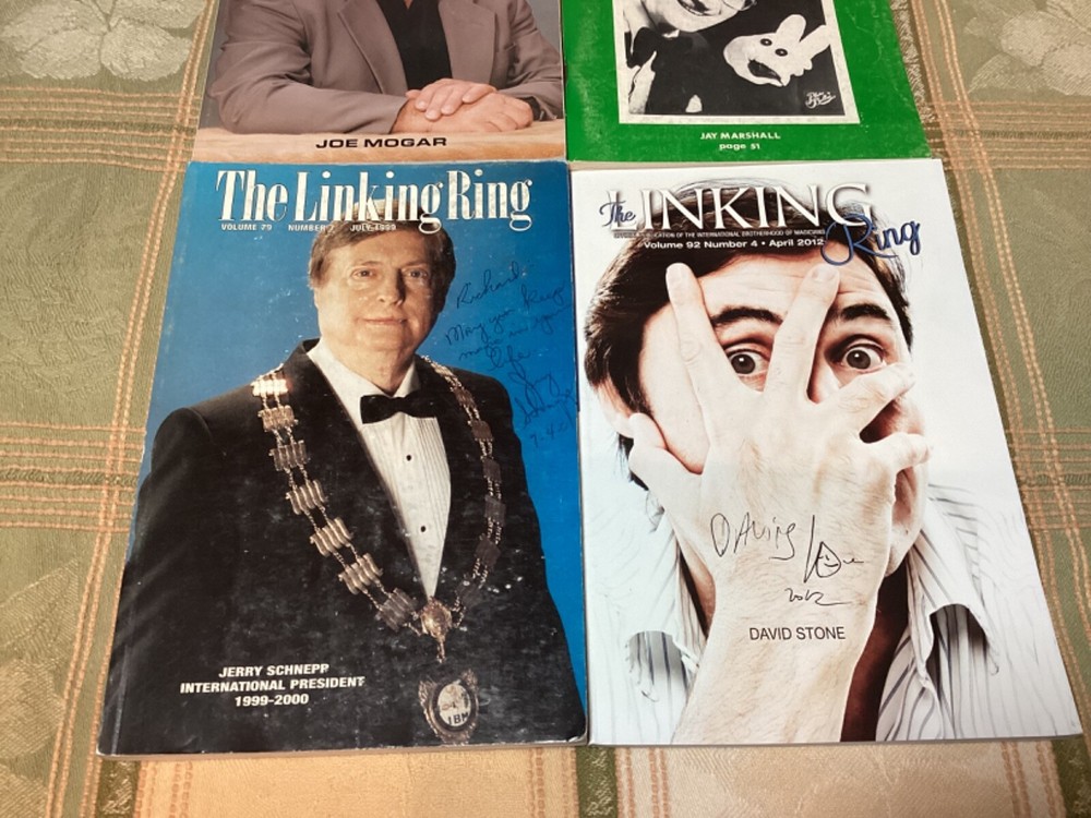 4 Autographed Issues of The Linking Ring Magic Magazine