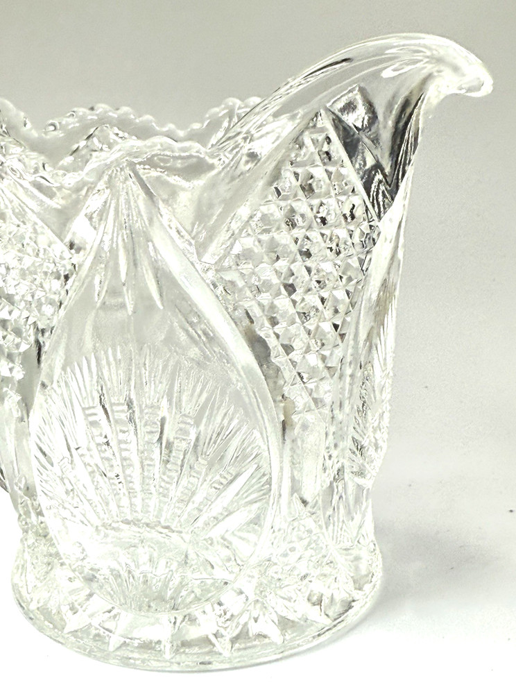 EAPG Glass Cream & Sugar Set