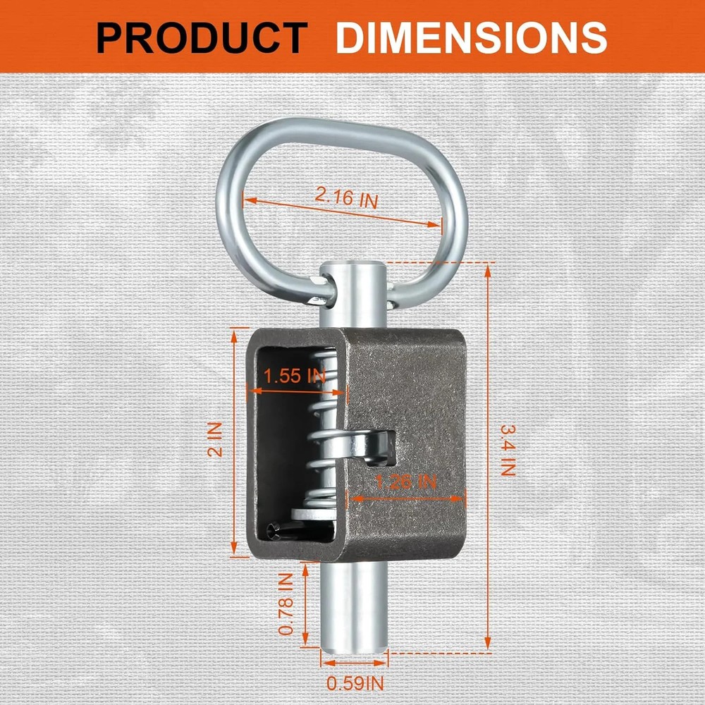 Spring Latch Lock, Weld-On Spring Latch Assembly, Universal Fit for Uti
