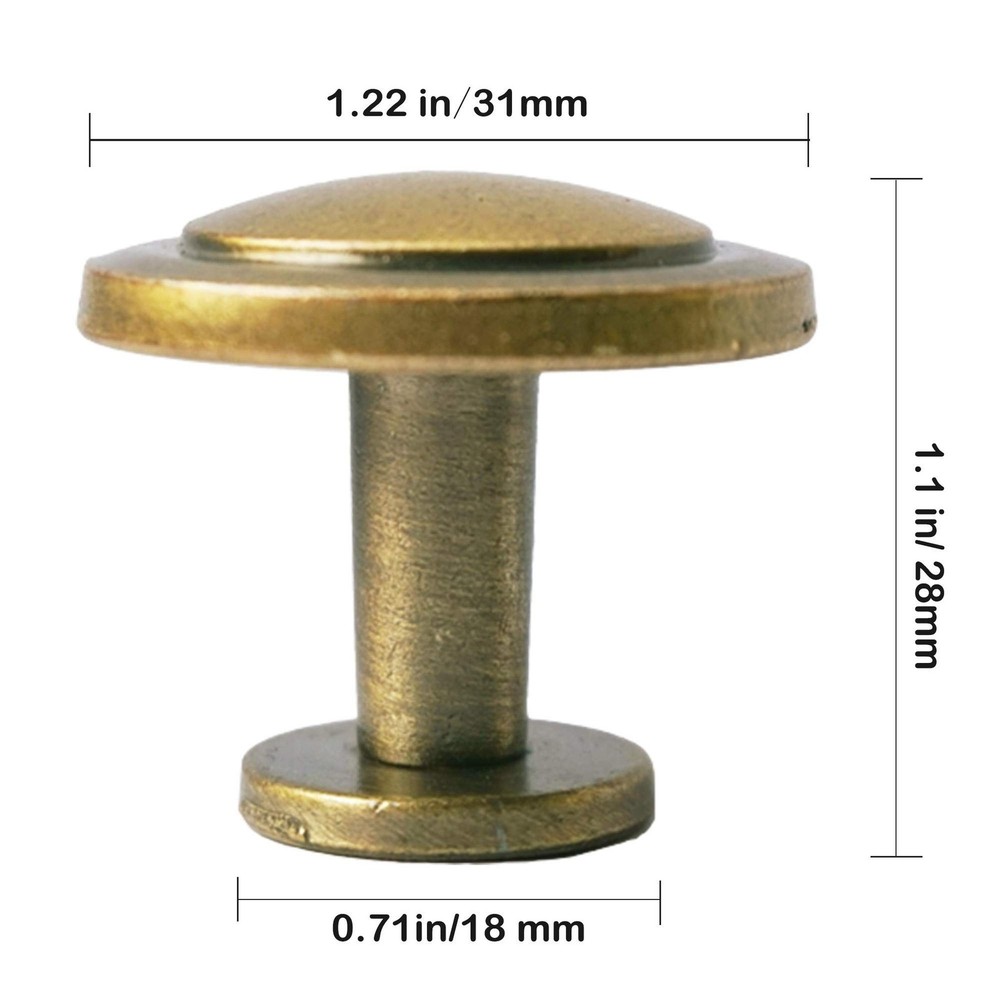 Bronze Vintage Dresser Knobs 12 Pack Antique Round Cabinet Knobs Pulls for Ki...