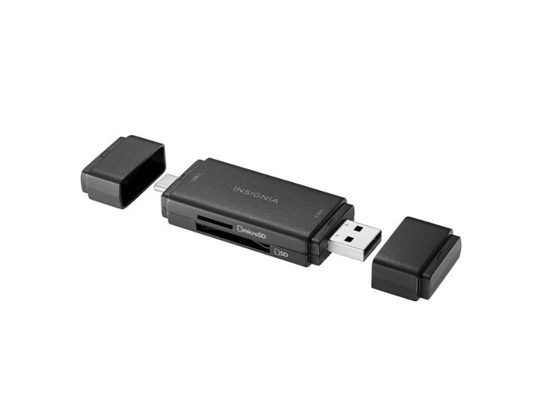 Insignia USB-C/USB 3.0 to SD and microSD Memory Card Reader