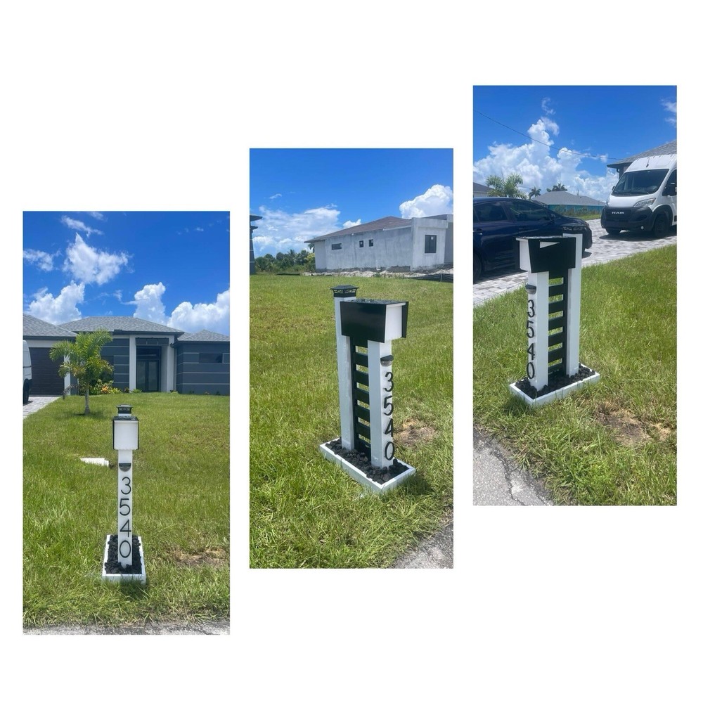 custom modern mailbox aluminum frame